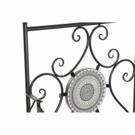 Banco DKD Home Decor Negro Multicolor Metal Cerámica Forja Mosaico 111 x 54 x 88 cm (111 x 54 x 88 cm)