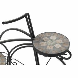 Macetero DKD Home Decor Bicicleta Cerámica Mosaico Negro Forja (70 x 28 x 57 cm)