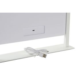 Espejo LED Táctil de Sobremesa DKD Home Decor Metal Blanco (35 x 2 x 45 cm)