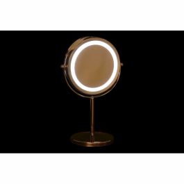 Espejo de Aumento con LED DKD Home Decor 21,5 x 13,5 x 32,5 cm Plateado Metal