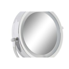 Espejo de Aumento con LED DKD Home Decor 21,5 x 13,5 x 32,5 cm Plateado Metal