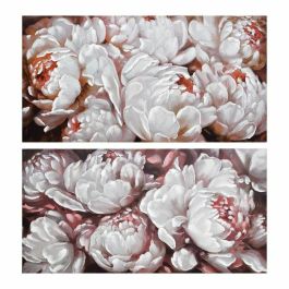 Cuadro DKD Home Decor 120 x 3 x 60 cm Flores Romántico (2 Unidades)