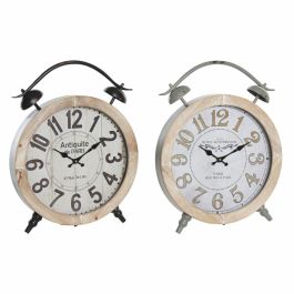 Reloj de Mesa DKD Home Decor 41 x 6,5 x 52,5 cm Cristal Natural Negro Gris Hierro Vintage Madera MDF (2 Unidades) Precio: 78.95000014. SKU: S3026737