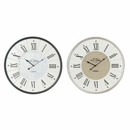 Reloj de Pared DKD Home Decor Gris Beige Hierro Madera MDF 60 x 5 x 60 cm (2 Unidades) Precio: 105.94999943. SKU: S3026744