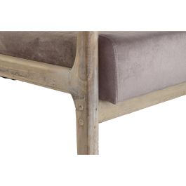 Sofá de 2 Plazas DKD Home Decor Rosa Lino Madera de caucho Tradicional (122 x 85 x 74 cm)