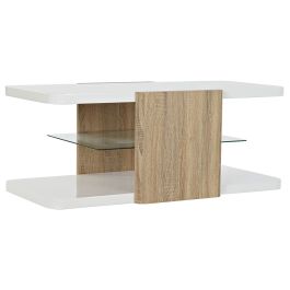 Mesa auxiliar DKD Home Decor Blanco Marrón Cristal Madera MDF 110 x 60 x 45 cm Precio: 180.89499998789998. SKU: B1CFXPHXRV