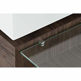 Mesa de Centro DKD Home Decor 80 x 60 x 38 cm Cristal Aluminio Madera MDF