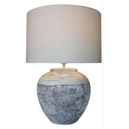 Lámpara de mesa DKD Home Decor Blanco Gris Cerámica Plástico Lienzo 50 W 220 V 42 x 42 x 60 cm Precio: 98.9500006. SKU: S3020920