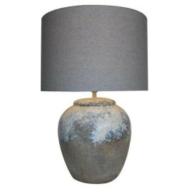 Lámpara de mesa DKD Home Decor Lienzo Cerámica Gris (38 x 38 x 60 cm) Precio: 74.95000029. SKU: B1FAYJ6YQE