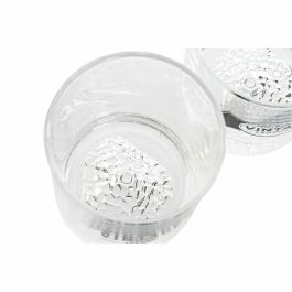 Set de Vasos DKD Home Decor Transparente Gris oscuro Cristal Piedra Plástico 6 Piezas 320 ml