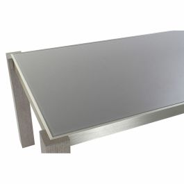 Mesa de Comedor DKD Home Decor Cristal Gris Aluminio Roble Cristal Templado (162 x 92 x 74 cm)