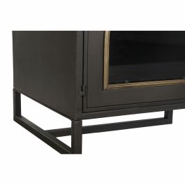 Mueble de TV DKD Home Decor Negro Cristal Metal (150 x 50 x 45 cm)