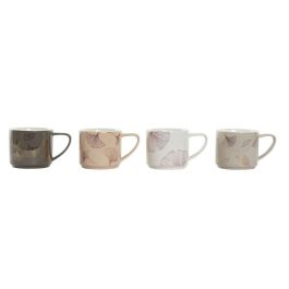 Juego de 4 Tazas Mug DKD Home Decor Blanco Beige Gris Rosa Metal 330 ml 13 x 9 x 8 cm Precio: 16.00104. SKU: S3036860