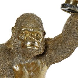 Lámpara de mesa DKD Home Decor Resina 220 V Dorado 50 W Gorila (39 x 31.5 x 48 cm)