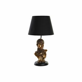 Lámpara de mesa DKD Home Decor Negro Dorado Poliéster Resina Africana (31 x 31 x 58 cm)