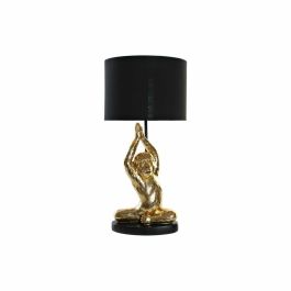 Lámpara de mesa DKD Home Decor Negro Dorado Poliéster Resina Mono (25 x 25 x 48 cm) Precio: 74.95000029. SKU: S3021005