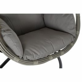 Sillón de jardín colgante DKD Home Decor 90 x 70 x 110 cm Gris ratán sintético Aluminio (92 x 70 x 113 cm)