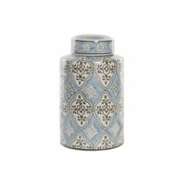 Jarrón DKD Home Decor Porcelana Beige Azul 18 x 18 x 30 cm Árabe