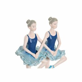 Figura Decorativa DKD Home Decor Azul Romántico Bailarina Ballet 14 x 7,5 x 21,5 cm