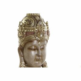 Figura Decorativa DKD Home Decor Marrón Dorado Buda Oriental 15 x 9 x 30 cm