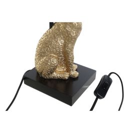 Lámpara de mesa DKD Home Decor Negro Dorado Leopardo Colonial 220 V 50 W (25 x 25 x 45 cm)