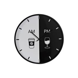 Reloj de Pared DKD Home Decor Negro Metal Blanco (60 x 4 x 60 cm)
