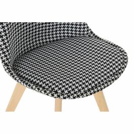 Silla Scandi DKD Home Decor Blanco Negro 50 x 80 x 47 cm (4 Unidades)