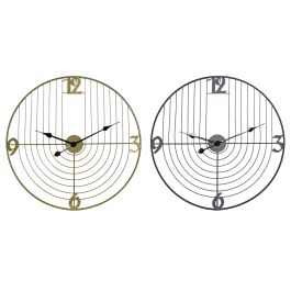 Reloj de Pared DKD Home Decor Negro Dorado Metal 60 x 3 x 60 cm Moderno (2 Unidades) Precio: 55.02717. SKU: S3037673
