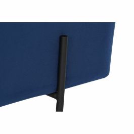 Banqueta DKD Home Decor Azul Negro Metal 108 x 46 x 45 cm