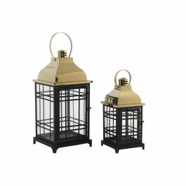 Farola Alpino DKD Home Decor Negro Dorado 22 x 49 x 22 cm Set de 2 Precio: 62.79000002. SKU: S3019425