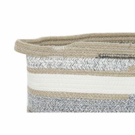 Cesta Boho DKD Home Decor Gris Natural 30 x 24 x 36 cm Set de 3