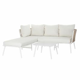 Sofá de Jardín DKD Home Decor Beige Aluminio Cuerda 196 x 75 x 68,5 cm