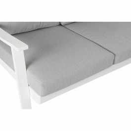 Sofa Terraza Y Jardin DKD Home Decor Gris Blanco 212 x 86 x 212 cm Set de 4