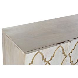 Aparador DKD Home Decor Blanco 177 x 45 x 75 cm Dorado Madera de mango
