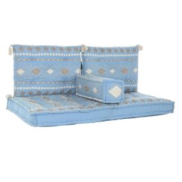 Sillon DKD Home Decor Azul Celeste 74 x 14 x 150 cm Set de 4