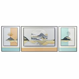 Juego de 3 cuadros DKD Home Decor Montaña Moderno (200 x 3 x 70 cm)