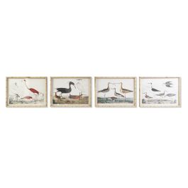 Cuadro DKD Home Decor 60 x 2,8 x 45 cm Pájaros Moderno (4 Piezas) Precio: 156.665476. SKU: S3028406