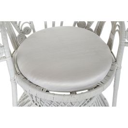 Sillón de jardín DKD Home Decor Blanco Poliéster Metal 30 x 40 cm 96 x 66 x 145 cm 96 x 66 x 140 cm