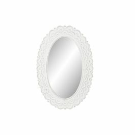 Espejo de pared DKD Home Decor 58 x 2,5 x 86 cm Cristal Blanco Indio Madera MDF Decapé