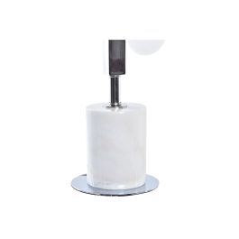 Lámpara de mesa DKD Home Decor Plateado Blanco 220 V Moderno (15 x 15 x 68 cm)