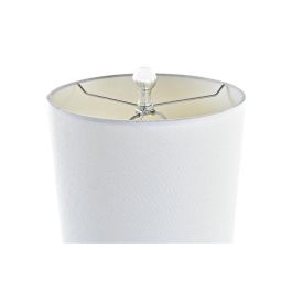 Lámpara de mesa DKD Home Decor Cristal Plateado Metal Blanco 25 x 25 x 78 cm 220 V 50 W