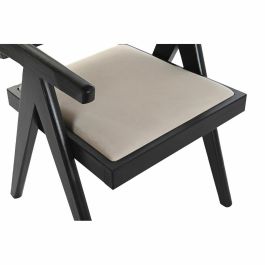 DKD Home Decor Silla Horeca Vintage Tapizada Olmo Ratán Negro Natural, 55cm Ancho 54cm Fondo 82cm Alto, 50cm Altura Asiento (Pack 2) DKD Home Decor Silla Horeca Vintage Tapizada Olmo Ratán Negro Natural, 55cm Ancho 54cm Fondo 82cm Alto, 50cm Altura Asiento (Pack 2)