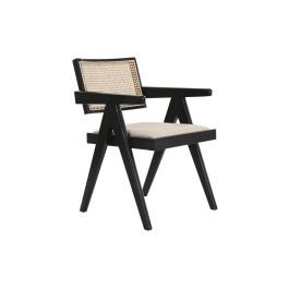 DKD Home Decor Silla Horeca Vintage Tapizada Olmo Ratán Negro Natural, 55cm Ancho 54cm Fondo 82cm Alto, 50cm Altura Asiento (Pack 2) Precio: 303.49999966. SKU: B1JWDY2BKD
