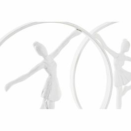 Figura Decorativa DKD Home Decor 23 x 9 x 33 cm Blanco Bailarina Ballet (2 Unidades)