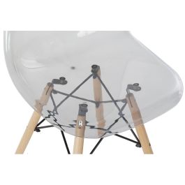 DKD Home Decor Silla de Comedor Urban Transparente y Natural de PVC y Madera de Abedul, Altura Asiento 43 cm, Medidas 46x83.5x50 cm Desmontable DKD Home Decor Silla de Comedor Urban Transparente y Natural de PVC y Madera de Abedul, Altura Asiento 43 cm, Medidas 46x83.5x50 cm Desmontable