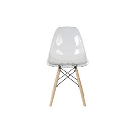DKD Home Decor Silla de Comedor Urban Transparente y Natural de PVC y Madera de Abedul, Altura Asiento 43 cm, Medidas 46x83.5x50 cm Desmontable DKD Home Decor Silla de Comedor Urban Transparente y Natural de PVC y Madera de Abedul, Altura Asiento 43 cm, Medidas 46x83.5x50 cm Desmontable