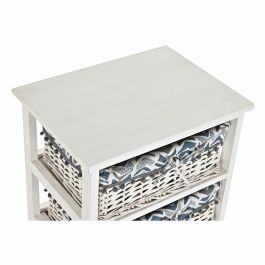 Cajonera DKD Home Decor Blanco Azul 29 x 59 x 40 cm