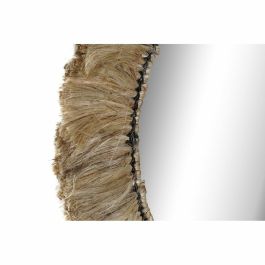 Espejo de pared DKD Home Decor Cristal Natural Jute (52 x 3 x 52 cm)