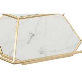 Mesa auxiliar DKD Home Decor Glamour Dorado Metal Cristal 100 x 100 x 41 cm
