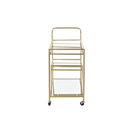 Mueble Camarera DKD Home Decor Dorado Metal Espejo 71 x 35 x 75,5 cm